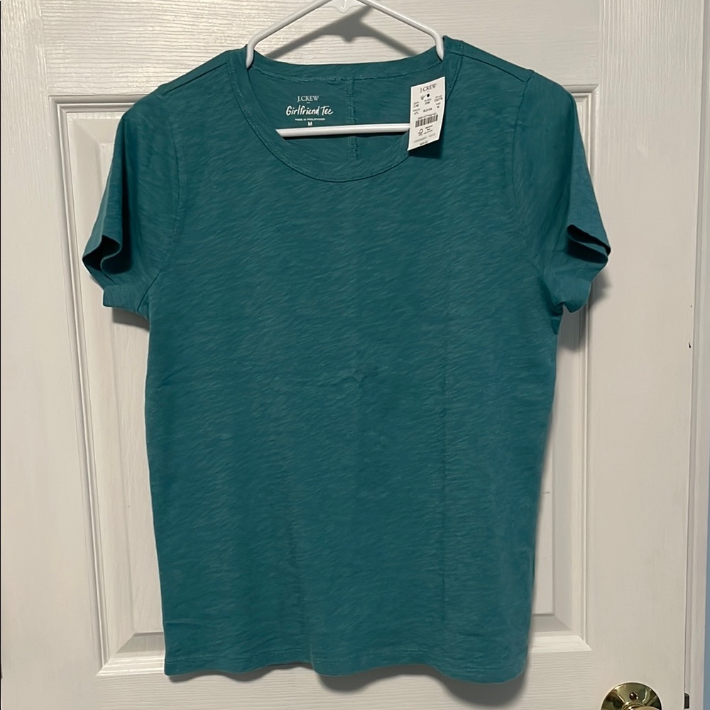 J. Crew Green and Blue Fitted Short Sleeve T-Shirt
